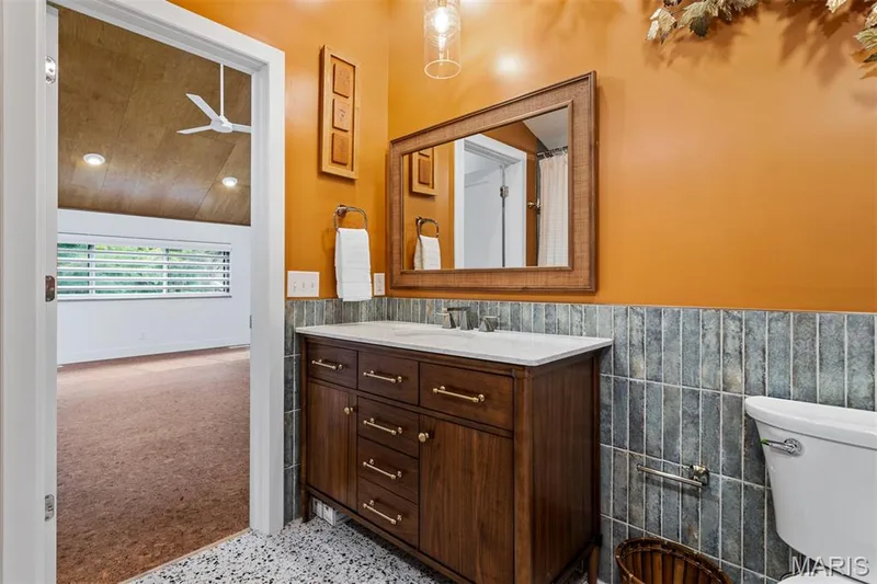 Thoughtfully remodeled while remaining true to the home’s original mid-century design — 35 Arrowhead Estates Court, Chesterfield, MO 63017