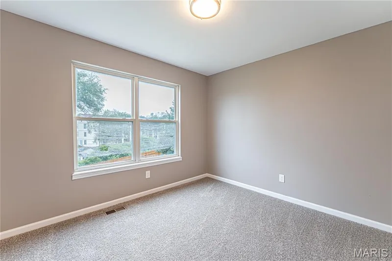 Neutral wall color, wall-to-wall carpeting, and a flush mount ceiling light — 1721 Summergate Court, St Charles, MO 63303