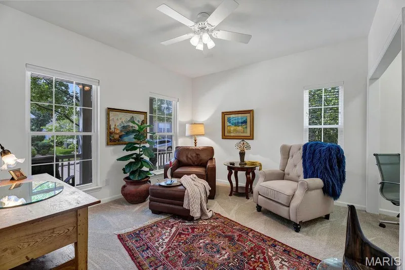 Bedroom 2 is at the front of this home. Seller is currently using this space as a sitting room/office. — 781 Queens Court Place, St Peters, MO 63376
