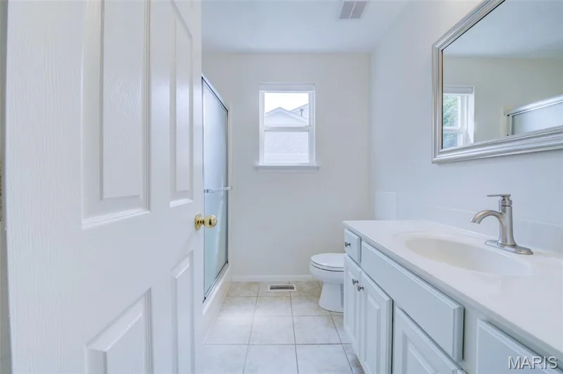 Primary Bathroom with New Vanity, Faucet and Lighting — 868 Molloy Drive, O'Fallon, MO 63366