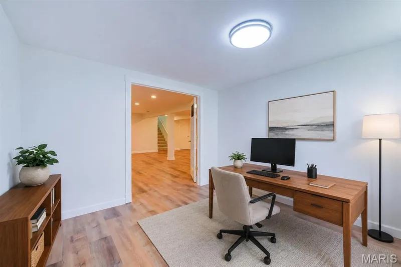 Virtually staged - Lower Level Home Office / Flex Space — 868 Molloy Drive, O'Fallon, MO 63366