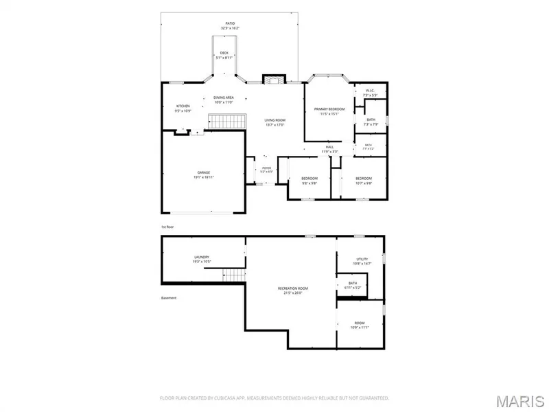 Floor Plan - Both Levels Combined — 868 Molloy Drive, O'Fallon, MO 63366