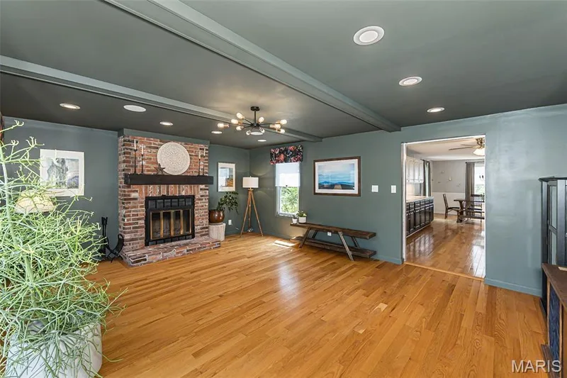Beautiful wood burning fireplace — 17723 Mueller Road, Wildwood, MO 63038