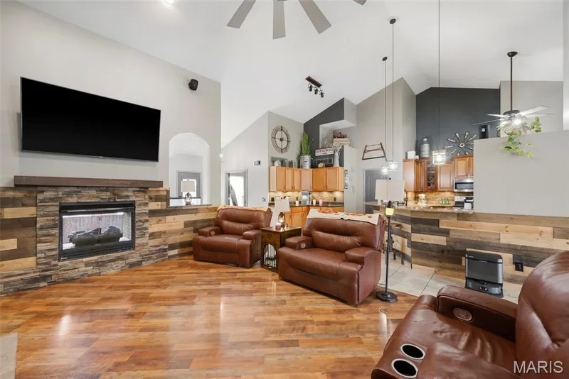 2nd double sided fireplace in great room — 1 Priority Drive N, Wentzville, MO 63385