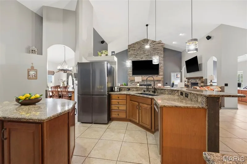 Updated kitchen with granite countertops — 1 Priority Drive N, Wentzville, MO 63385