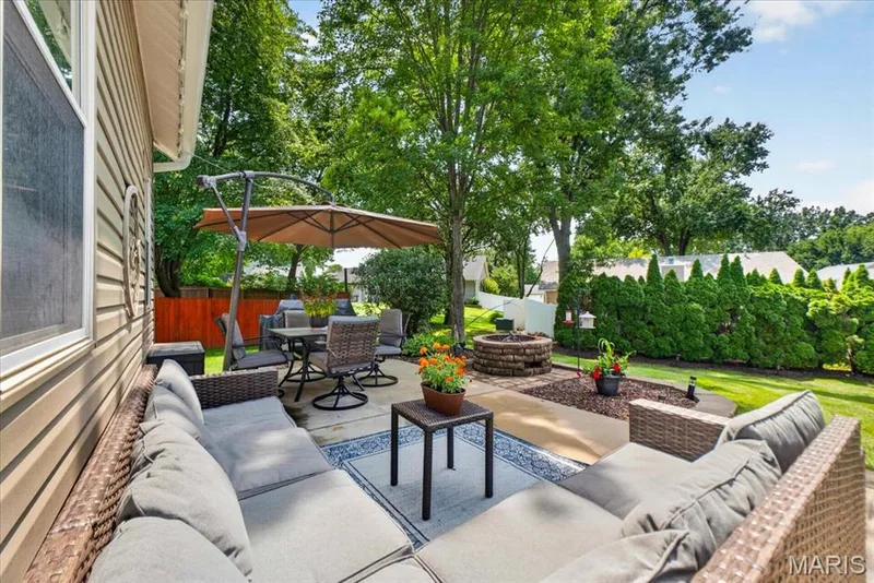 Incredible Private Back Yard with Spacious Patio — 303 Whispering Woods Drive, St Peters, MO 63304