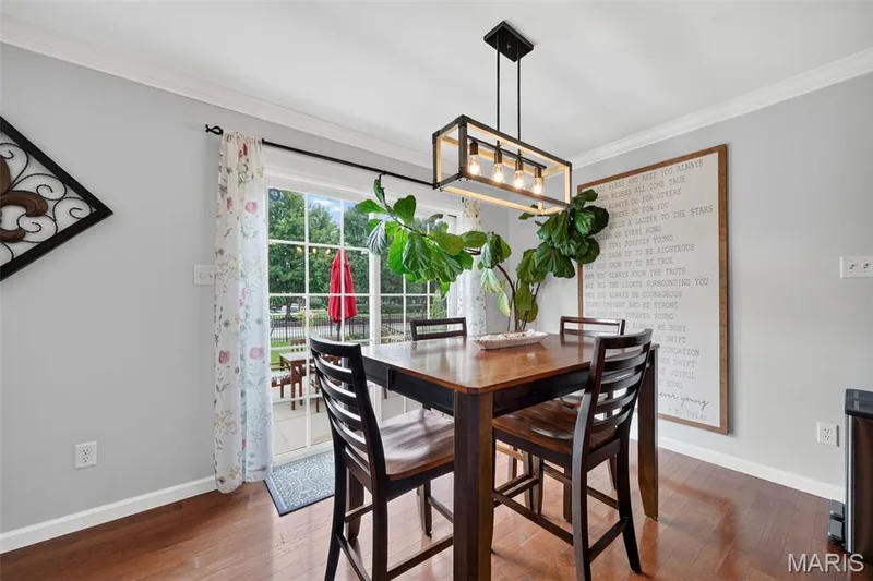 Dining Room with slider leading right to stunning outdoor space! — 3120 Bentwater Place, St Charles, MO 63301