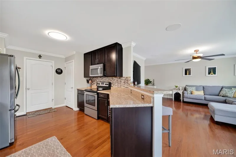 Open Kitchen with lots of cabinet & counter space! — 3120 Bentwater Place, St Charles, MO 63301