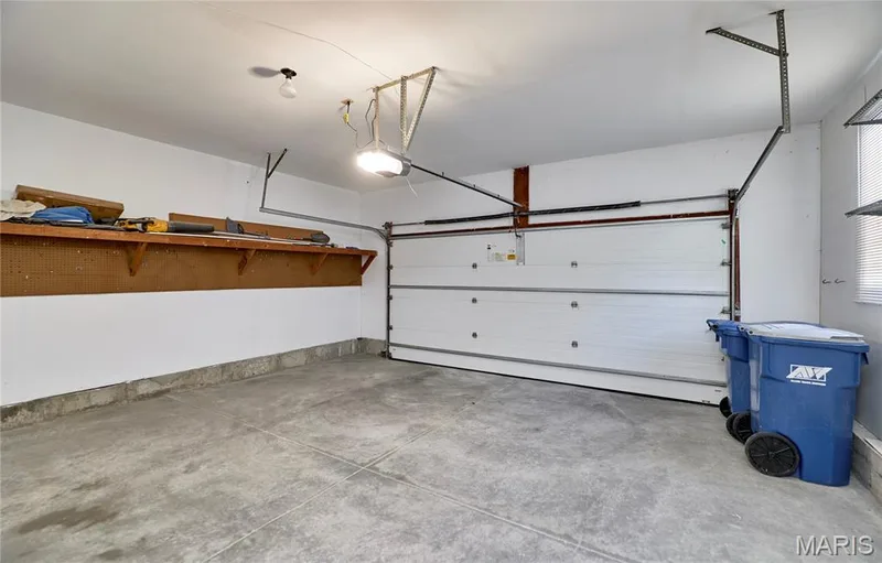 Two car garage with brand new concrete slab — 16463 Cobbleskille Drive, Chesterfield, MO 63017