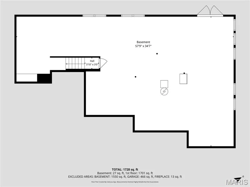 Basement Floor plan — 1094 Treeshade Drive, St Peters, MO 63376