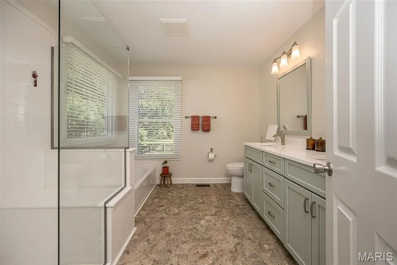 Updated primary bathroom — 15706 Heathercroft Drive, Chesterfield, MO 63017