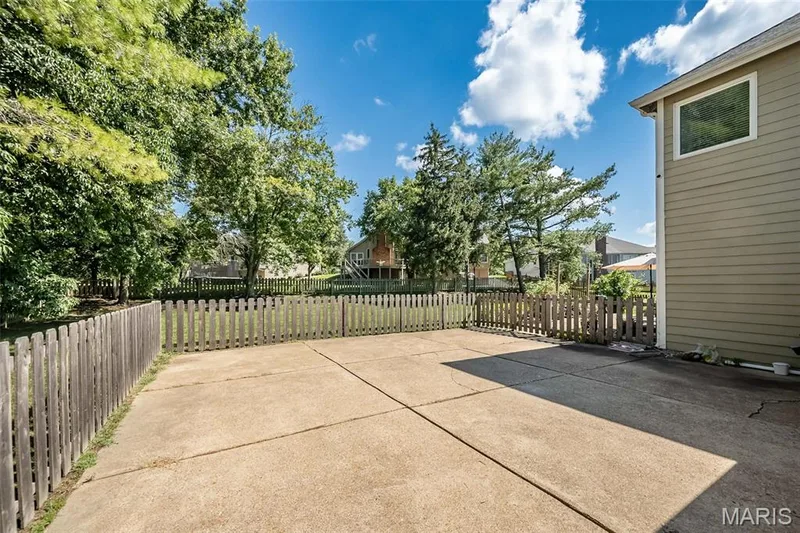 Fenced backyard — 15706 Heathercroft Drive, Chesterfield, MO 63017