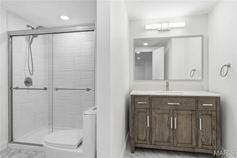 Lower level bathroom with beautiful finishes — 1278 Harvester Drive, Chesterfield, MO 63005