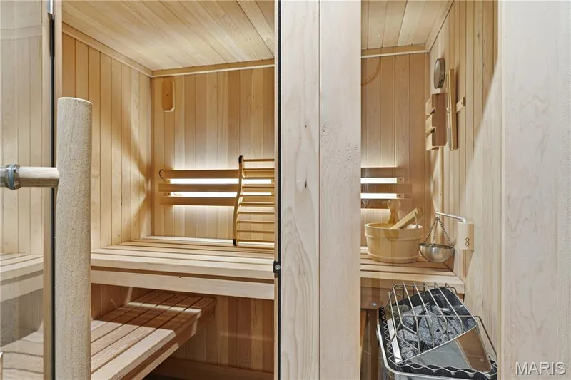 Hot stone steam sauna which is located in the lower level — 1278 Harvester Drive, Chesterfield, MO 63005