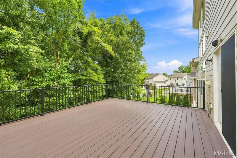 Large 16' x 20' composite deck with stair access — 1278 Harvester Drive, Chesterfield, MO 63005