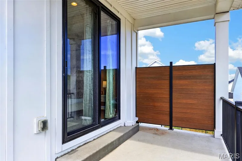Private covered patio off primary bedroom — 155 Haven Ridge Court, Dardenne Prairie, MO 63368