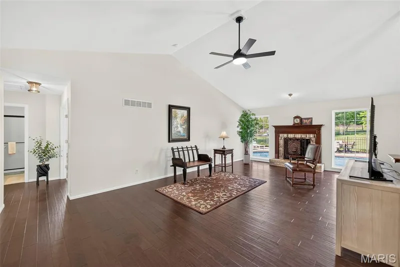 Windows overlooking the backyard and pool — 1509 Langrove Drive, O'Fallon, MO 63368