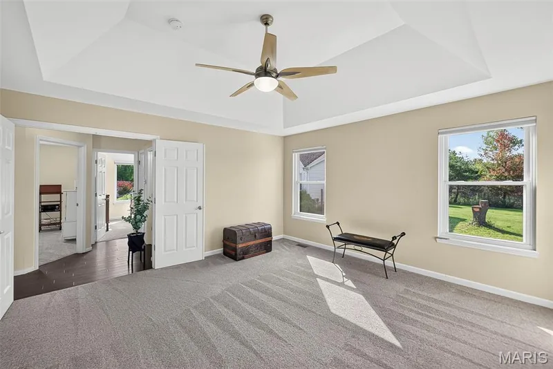 French door entry to primary bedroom — 1509 Langrove Drive, O'Fallon, MO 63368