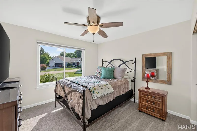 Bedroom #1 with large window — 1509 Langrove Drive, O'Fallon, MO 63368