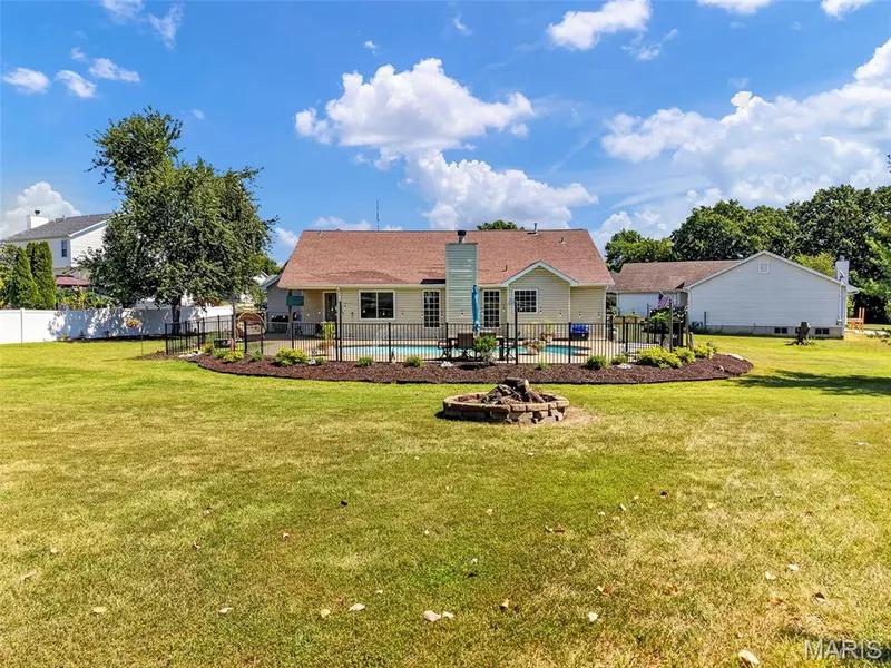 Backyard landscaping — 1509 Langrove Drive, O'Fallon, MO 63368