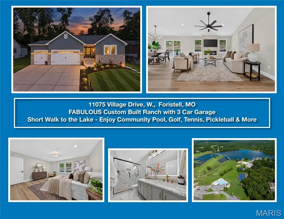 Promotional Listing. Overview of the property at 11075 Village Drive, W., Foristell, MO, including structural characteristics and amenities — 11075 Village Drive, Foristell, MO 63348
