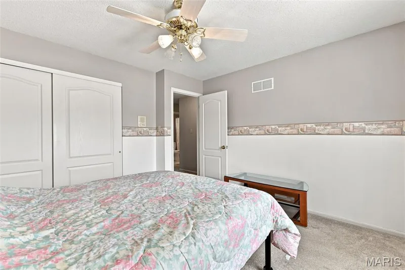 Ceiling fan with integrated lighting — 55 Treeshade Court, St Peters, MO 63376