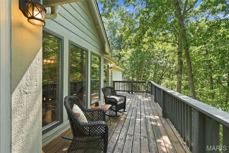 Large deck overlooking wooded lot — 3311 Pine Cliff Road, Wildwood, MO 63038