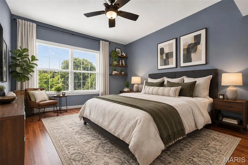 Virtually staged secondary bedroom — 6 Monarch Trace Court #304, Chesterfield, MO 63017
