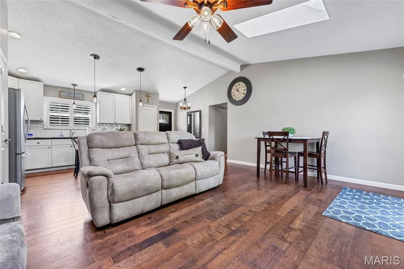 Light, airy, and wonderfully open—the seamless flow and high ceilings come together to make the whole room feel effortlessly spacious and inviting. — 601 Big Timber Lane, O'Fallon, MO 63368