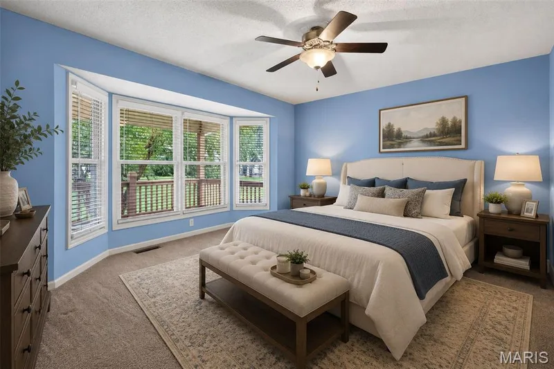 Primary Bedroom Virtually Staged — 1061 Silo Bend Drive, Wentzville, MO 63385