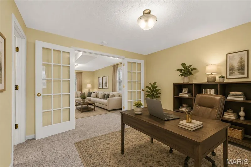 Virtually Staged Lower Level Bedroom/Office — 1061 Silo Bend Drive, Wentzville, MO 63385