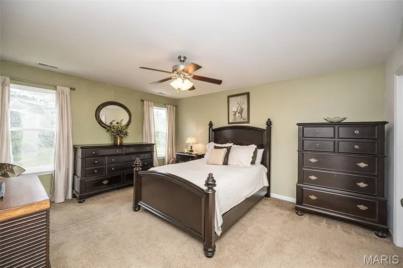Primary bedroom; lots of natural light coming through. — 500 Flowering Magnolia Drive, O'Fallon, MO 63366