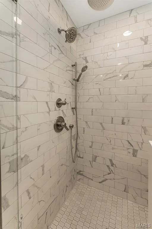 Large walk in shower with custom tiling — 2477 Baxton Way, Chesterfield, MO 63017