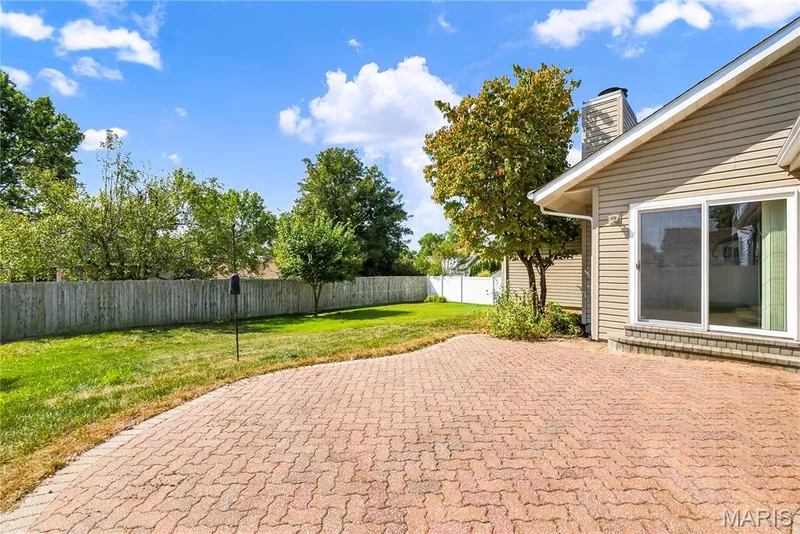 Custom Paver Patio and Level Backyard with Fencing — 3044 Brentmoor Drive, St Charles, MO 63303