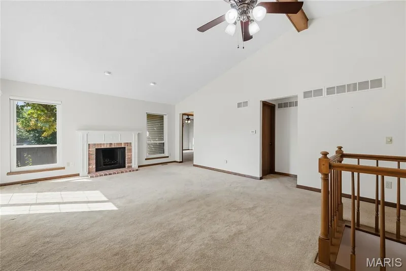 Great Room with Wood Burning Fireplace — 3044 Brentmoor Drive, St Charles, MO 63303