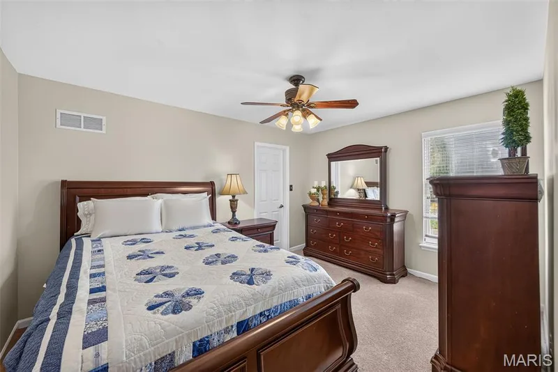 Bedroom #3 with ceiling fan — 730 Longfellow Circle, O'Fallon, MO 63366
