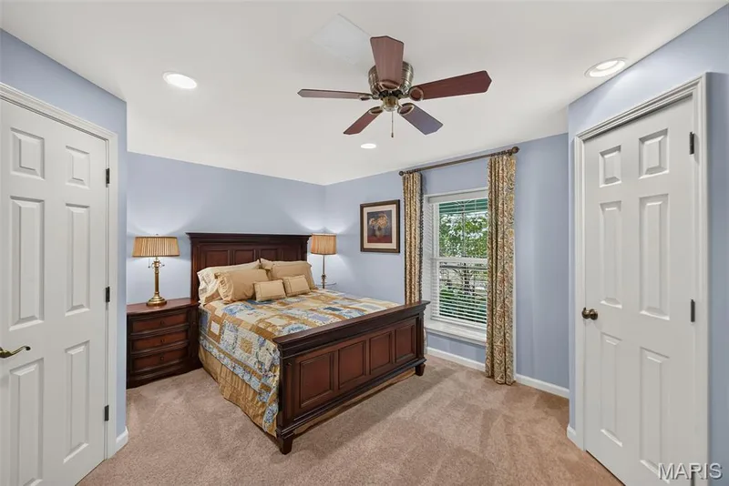 Bedroom #4 with ceiling fan — 730 Longfellow Circle, O'Fallon, MO 63366