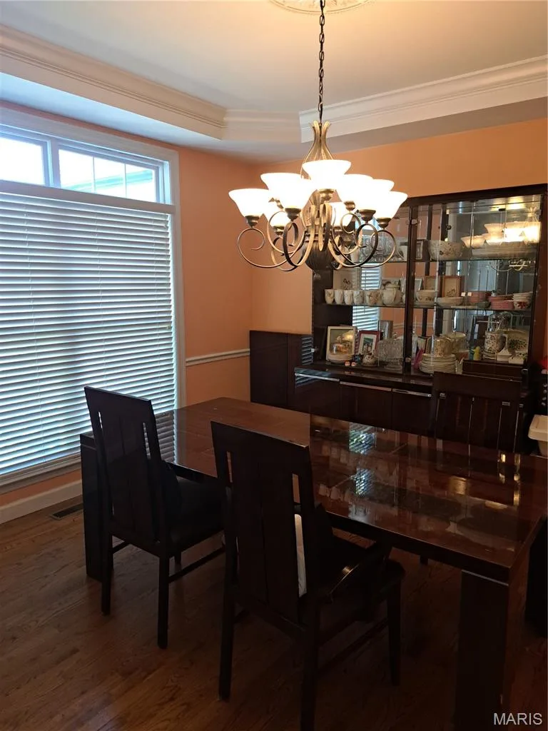 Nice Dining Room with tray ceiling — 14001 Eagle Manor Court, Chesterfield, MO 63017