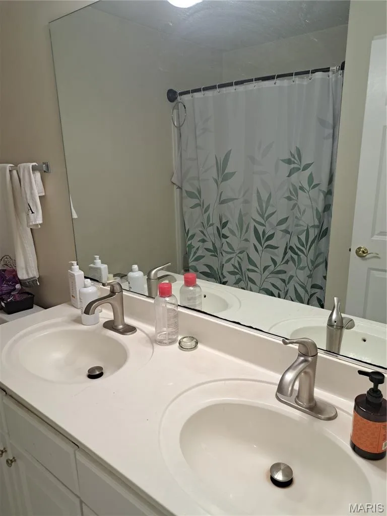 Second Floor bath with double sink — 14001 Eagle Manor Court, Chesterfield, MO 63017