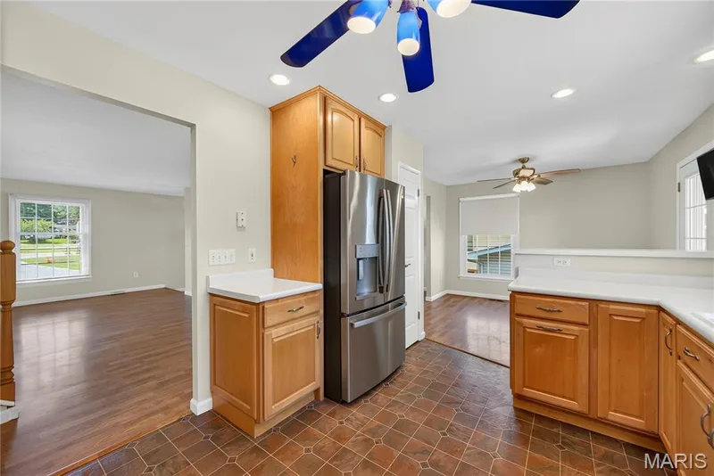 Kitchen open to Family Room — 16 Mill Race Drive, St Peters, MO 63376