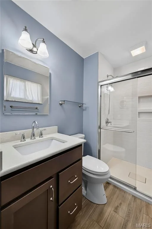 Primary Bath with Raised Height Vanity and Shower — 16 Mill Race Drive, St Peters, MO 63376