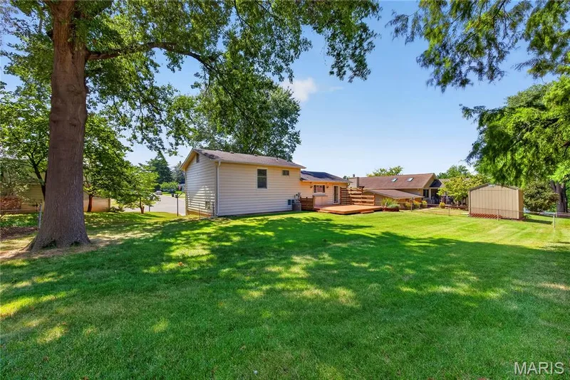 Level Backyard with Mature Trees and Deck — 16 Mill Race Drive, St Peters, MO 63376