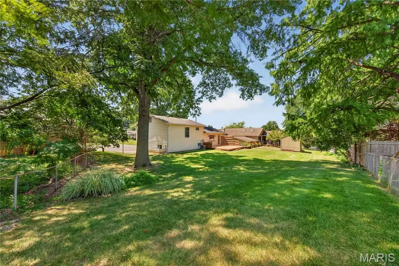 Large, Level Backyard with Mature Trees — 16 Mill Race Drive, St Peters, MO 63376