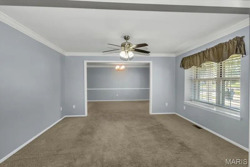 Formal living and dining rooms. Formal living room has large front window. Perfect for home office, playroom or living room space. — 1346 Cherry Glen Court, Chesterfield, MO 63017