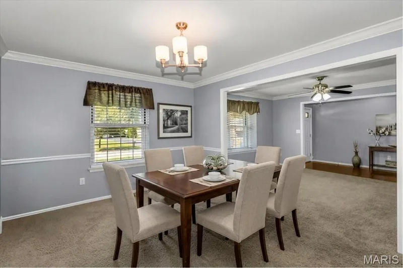 Formal dining room. Virtually staged. — 1346 Cherry Glen Court, Chesterfield, MO 63017