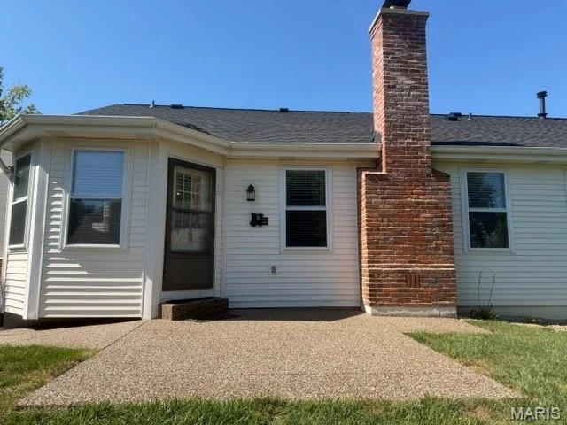 Newer back patio with television hookup already in place. — 1346 Cherry Glen Court, Chesterfield, MO 63017