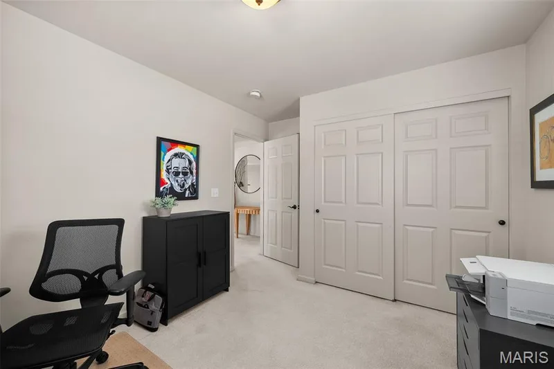 Light-colored walls, ceiling-mounted light fixture, and carpeted flooring — 2700 Grover Crossing Drive, Wildwood, MO 63040