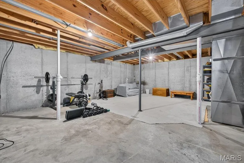 Unfinished basement has rough-in for full bathroom — 7159 Heartland Drive, Dardenne Prairie, MO 63368