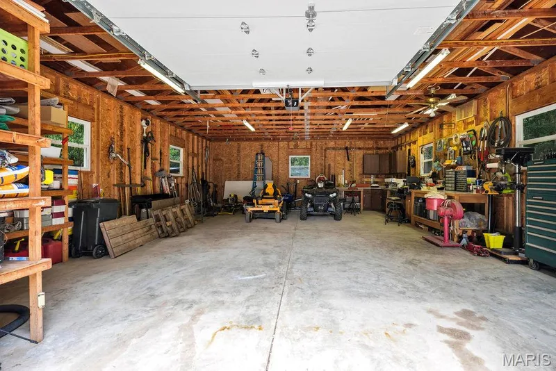 Look at all of that space! How will you use it? Parking * Workshop * Hobbies * Storing toys: motorcycle, boat, utv, etc. — 2 Patrick Lane, Defiance, MO 63341