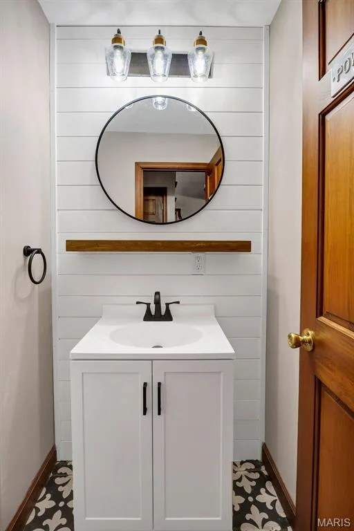 Convenient powder room has lovely updates. — 2 Patrick Lane, Defiance, MO 63341